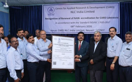NLC INDIA LIMITED’S CARD SECURES NABL RE-ACCREDITATION UNDER ISO/IEC 17025-2017, STRENGTHENING COMMITMENT TO GLOBAL QUALITY STANDARDS
