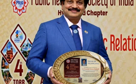 NLC India CMD Shri Prasanna Kumar Motupalli Conferred “Pride of Telangana” Award