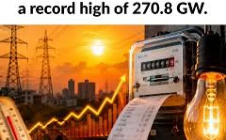 India's Peak Power Demand Hits Record 270.82 GW as Summer Heatwave Drives Cooling Load