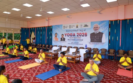NLC INDIA LIMITED CELEBRATES 12th INTERNATIONAL DAY OF YOGA WITH ENTHUSIASTIC PARTICIPATION OF AROUND 8,000 PEOPLE AT NEYVELI