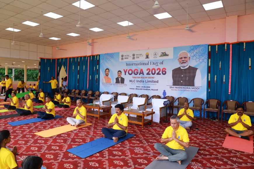 NLC INDIA LIMITED CELEBRATES 12th INTERNATIONAL DAY OF YOGA WITH ENTHUSIASTIC PARTICIPATION OF AROUND 8,000 PEOPLE AT NEYVELI