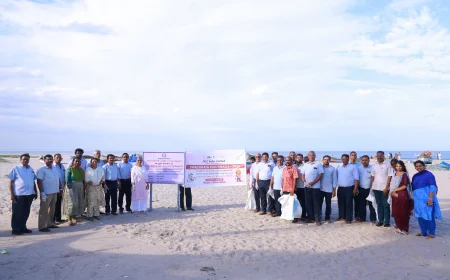 NLCIL Vigilance Department Leads Swachhata Pakhwada Beach Clean-Up Drive at Samiyarpettai