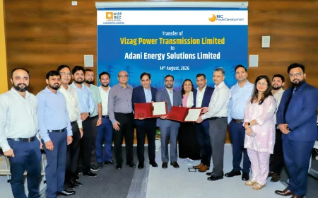 RECPDCL Hands Over Vizag Power Transmission Limited, a SPV of Inter State Transmission Project, to M/s Adani Energy Solutions Limited