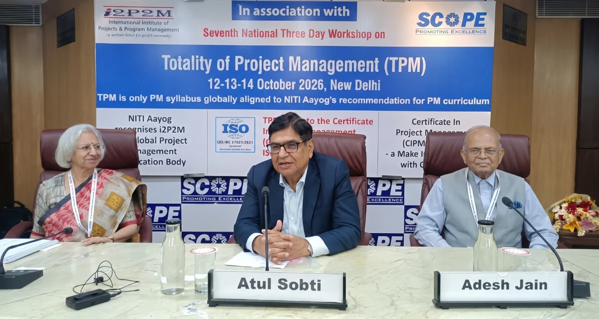 National Workshop on Totality of Project Management at SCOPE Complex, New Delhi